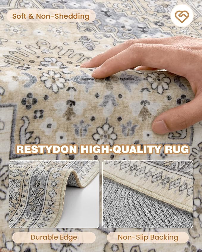 3x8 Runner Rug Non Slip Washable Rugs - Image 7