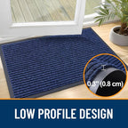 OLANLY Front Door Mat 59x40, Waterproof Heavy-Duty Indoor Outdoor Doormat | Blue - Image 4