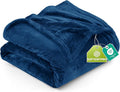 Utopia Bedding Fleece Bed Blanket California King Size Navy | Microfiber Plush by UTOPIABEDDING