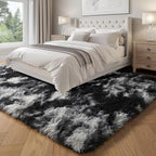 Black White Grey Rugs for Living Room 5x8, Fluffy Vintage Rugs for Kids Room | - Image 5