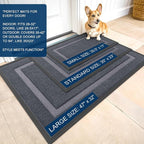 OLANLY Front Door Mat Outside 47x17, All-Season Heavy-Duty Rubber Doormat | - Image 2