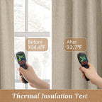 100% Blackout Linen Curtains 63 Inches Long - Image 5