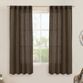 Linen Curtains 63 Inch Length 2 Panels by LAMIT
