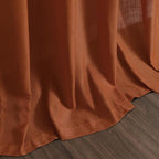 Rust Linen Curtains 84 Inch Length 2 Panels Set - Image 9
