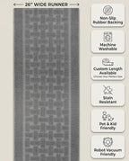Runner Rug 16 ft, Extra Long Non-Slip Washable Rug, Rubber Backing, Rolled in - Image 5