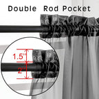 2 Pieces Black Sheer Curtains 96" Inch Long - Image 3