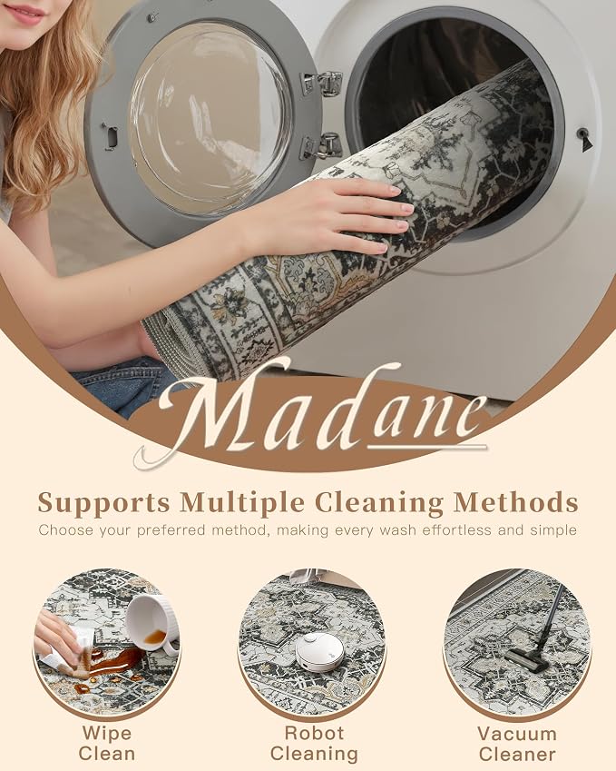 Madane Washable Runner Rugs 2x12 Long - Image 12