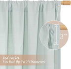 Light Blue Linen Curtains 72 inch Length - Image 3