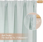 Light Filtering Linen Curtains 63 Inch Length - Image 3