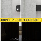 NICETOWN Grey Noise and Lights Block Out Curtains, 2 Panels, 42-inch W by - Image 2