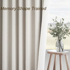 Topfinel 108 Inch Extra Long Ivory Birch Curtains - Image 6