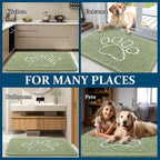 OLANLY Dog Door Mat for Muddy Paws 47x20, Paw Print Design Chenille Mud Mat | - Image 8