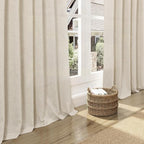 Birch Beige Linen Curtains 132 Inch Length - Image 5