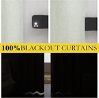 NICETOWN 100% Blackout Sage Green Linen Cold Blocking Curtains 90 inches Length - Image 2