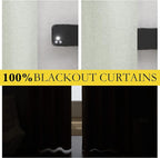 NICETOWN Light Green Linen 100% Blackout Curtains 120" Length - Image 3