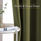 NICETOWN Olive Room Darkening Doorway Curtains 78 inches Long, Grommet Light - Image 5