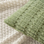 MIULEE Corduroy Decorative Throw Pillow Covers 12x12 Sage Green Pack of 2 | - Image 2