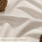 100% Blackout Linen Curtains 98 Inch Long by 52 Inch Wide 2 Panels Set - Image 3
