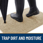 OLANLY Dog Door Mat for Muddy Paws 48x30, Super Absorbent Chenille Mud Mat | - Image 2