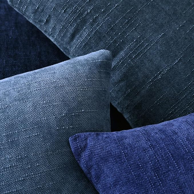 Set of 4 Soft Textured Decorative Throw Pillow Covers 18x18 Inch Cozy Farmhouse - Image 5