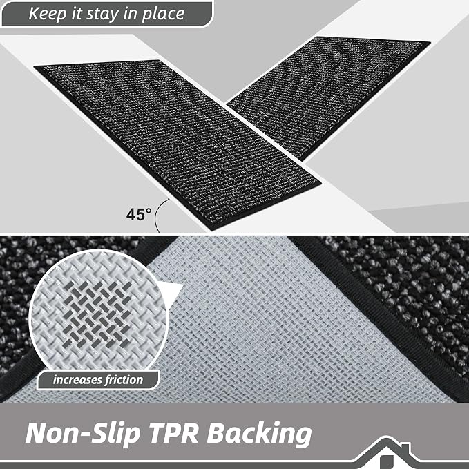 BEQHAUSE Dirt Trapper Door Mat 32" x 48", Non-Slip Washable Doormats, Low - Image 6