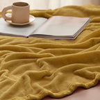 Bedsure GentleSoft Fleece Throw XL Blanket Yellow - Image 5