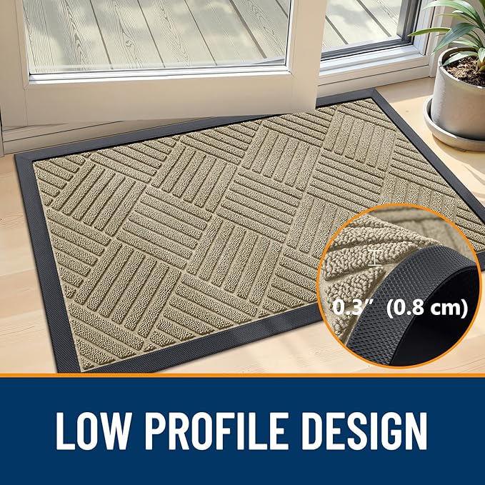 OLANLY Front Door Mat Outside Entrance 47x17, Waterproof Heavy-Duty Doormat | - Image 5