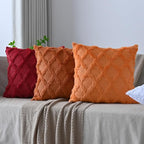 Set of 2 Soft Moroccan Throw Pillow Covers 16x16 Inch Plush Boho Decorative - Image 5