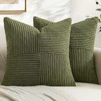 MIULEE Olive Green Decorative Throw Pillow Covers by MIULEE