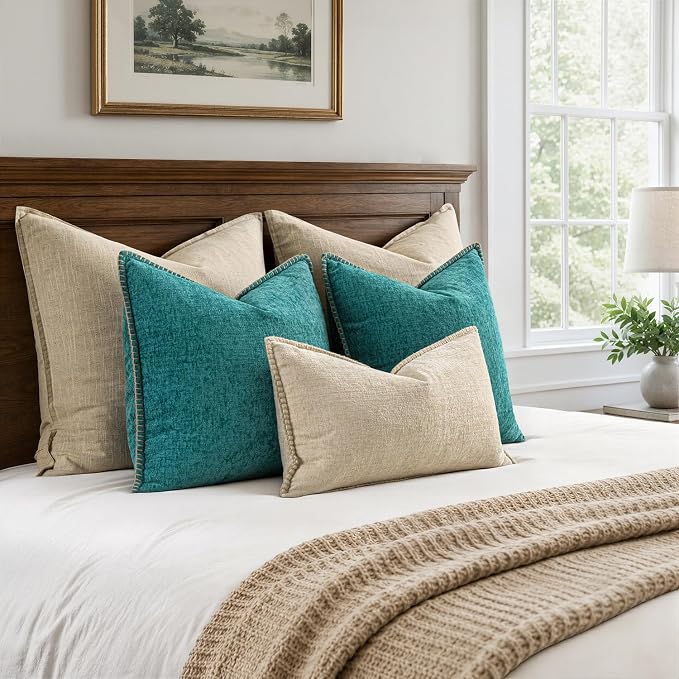 MIULEE Decorative Lumbar Throw Pillow Covers 12x20 Inch Beige 2 Pack | Neutral - Image 6