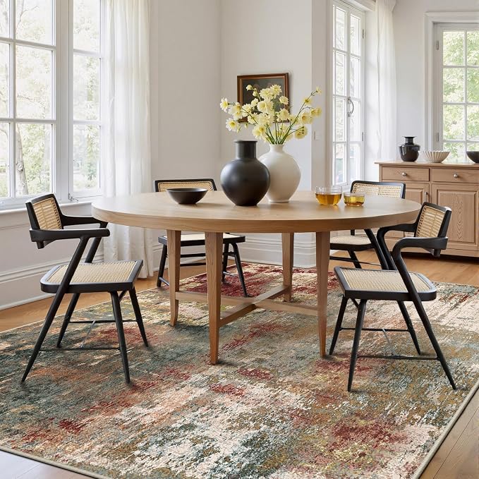 RELEANY Washable 9'x12' Abstract Area Rug - Image 3