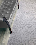 Custom Length Hallway Runner Rug, Slip Resistant, Floral Grey, 26 Inch X 26 feet by ORFAHOME