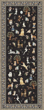 Black Floral Hallway Runner Rug 2x6 - Image 5