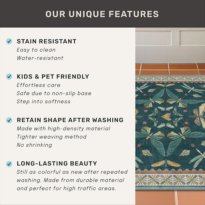 Teal 3x5 Entryway Rug - Image 7