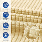 Stretch Chair Sofa Slipcover, Single Couch Cover, Champagne | 1-Piece Washable - Image 3