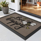 LUMI Outside Welcome Door Mat 17x30, Non-Slip Durable Rubber Easy Clean | Bee by LUMI