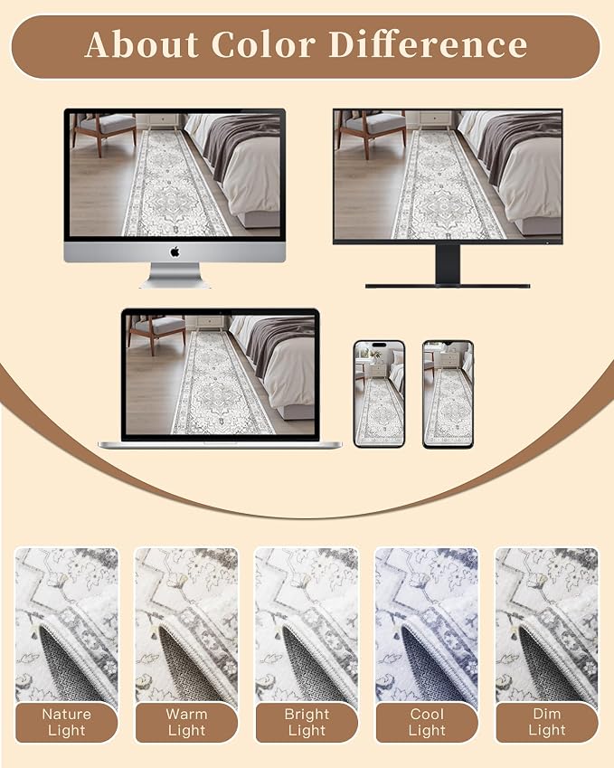 Madane Kitchen Runner 2'6''x8' Soft Rug Runners - Image 9
