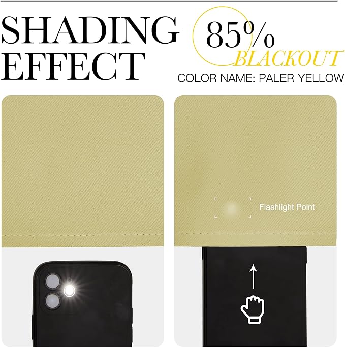 NICETOWN Paler Yellow Blackout Curtains - Image 7
