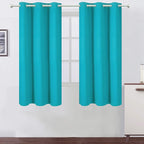 Teal Blackout Curtains 34 x 63 Inch Length/Set of 2 Curtain Panels/Thermal by Lemomo