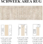 Schweek 2x8 Hallway Runner Rugs Washable Vintage Non Slip Kitchen Rugs Beige - Image 2