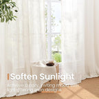 BGment Natural Linen Curtains 42X63 Inch Length - Image 4