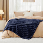 Bedsure Soft Twin Blanket for Bed Decor Gifts Navy Blue 60"x80" | Birthday - Image 7