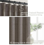 Pinch Pleated Chocolate Tart Semi Sheer Curtains 84 Inches Long - Image 3