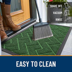 OLANLY Front Door Mat Outside 29.5x17, All-Season Absorbent Rubber Doormat | - Image 6