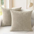 CaliTime Decorative Couch Throw Pillow Covers 18 X 18 Inches Light Taupe | Pack by CaliTime