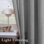 H.VERSAILTEX Linen Curtains Nickel Grommet Natural Linen Semi-Sheer Curtains 2 - Image 5