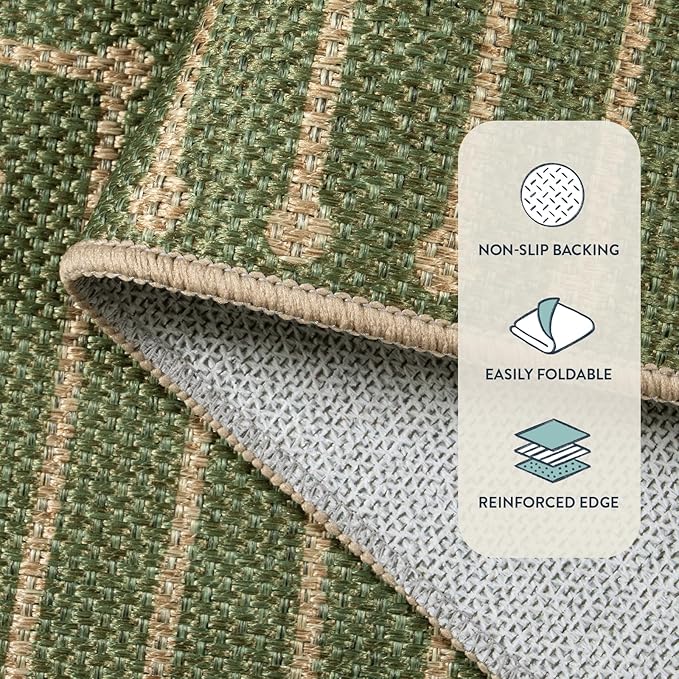 Lahome Green Runner Rug, 2x8 Washable Runner Rug - Image 4