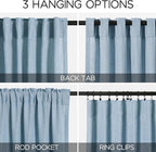 Blue Linen Curtains 96 inches Long - Image 3