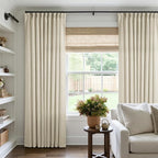 60 Inch Width 102 Inches Long Linen Pinch Pleat Curtains 1 Panel | Light by Twodrapes