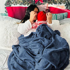 Bedsure GentleSoft Fleece Throw XL Blanket Blue - Image 6